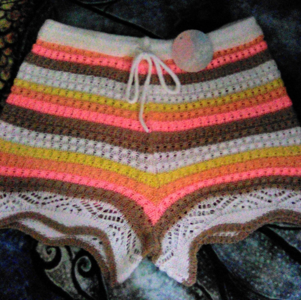 Crochet styled shorts